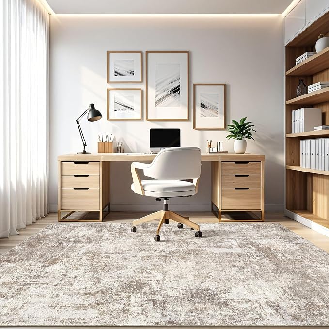 Area Rugs 9x12 Living Room: Washable Large Abstract Soft Rugs Stain Resistant - Image 8