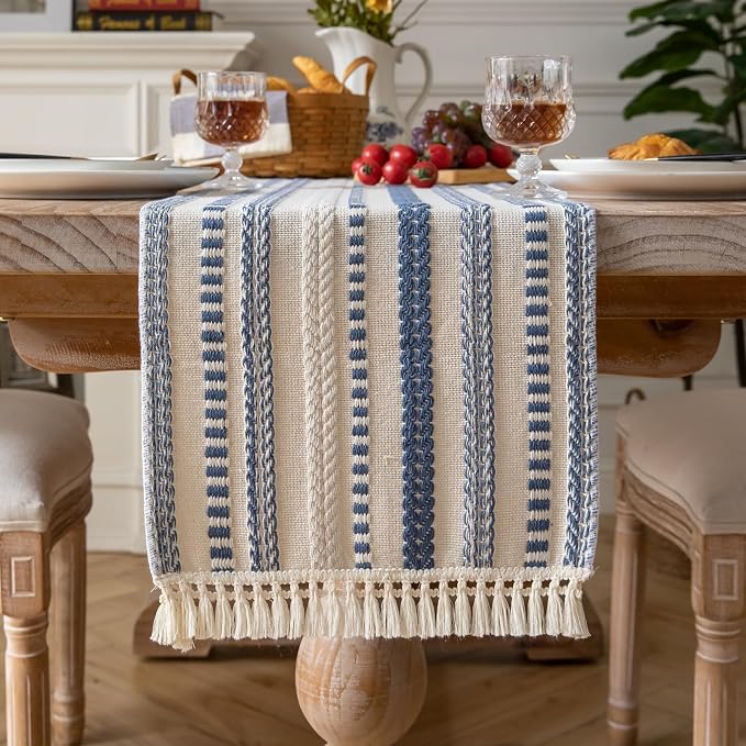 Caflife Boho Table Runner 108 Inchs Long, Dining Room Home Decor by Caflife