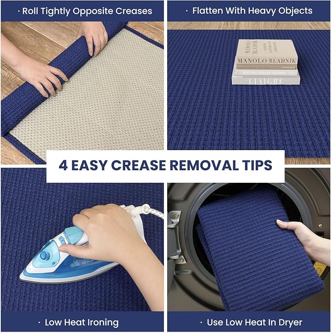 IOHOUZE Washable Exrea Long Hallway Runner Rug 3x18 Non Slip Rubber Backed - Image 2