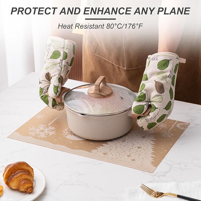 Placemats Set of 4 Washable Indoor | Outdoor Vinyl Place Mats - Image 3