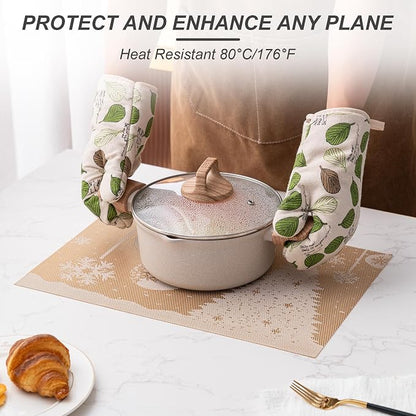 Placemats Set of 4 Washable Indoor | Outdoor Vinyl Place Mats - Image 3