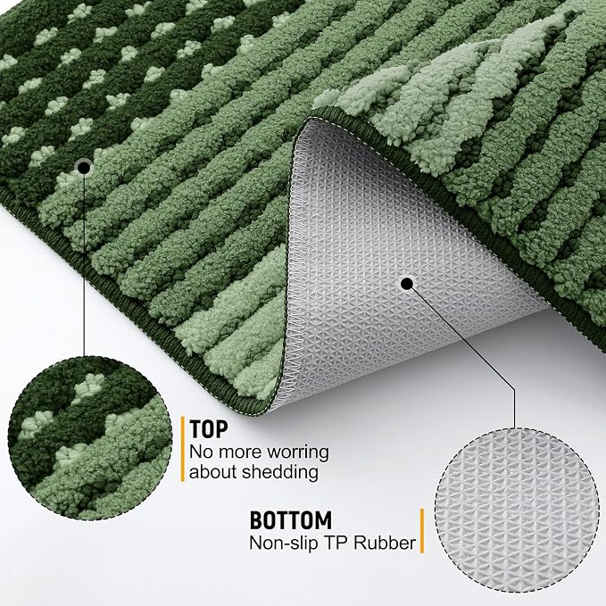 Kitinjoy Indoor Outdoor Door Mat, 47x17 Non-Slip Absorbent Dirt Trapper - Image 3