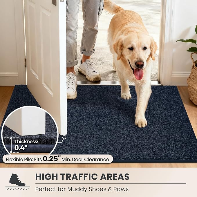 PURRUGS Dirt Trapping Door Mat 31.5" x 70", Non-Slip Machine Washable Entryway - Image 6