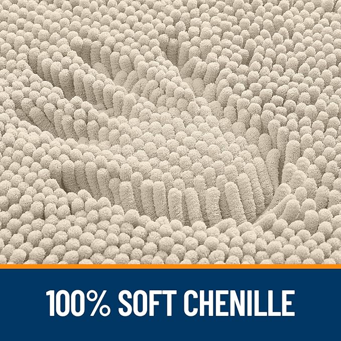 OLANLY Bathroom Runner Rugs 59x20, Extra Soft Absorbent Chenille Bath Rugs - Image 3