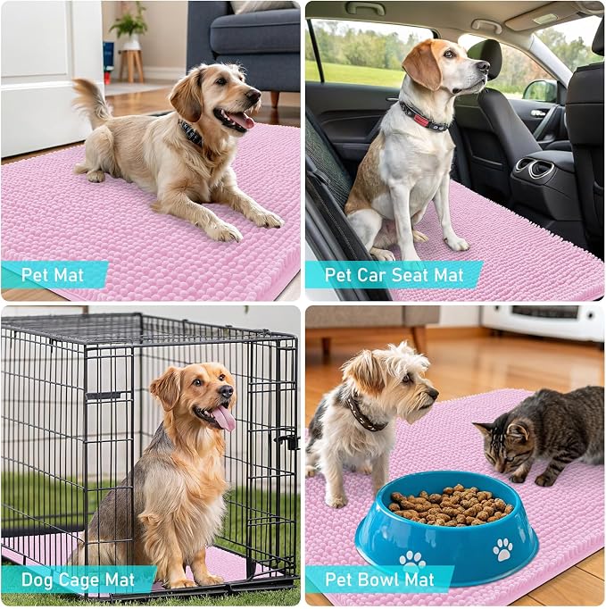 OLANLY Dog Door Mat for Muddy Paws 35x24, Absorbs Moisture and Dirt, Absorbent - Image 7
