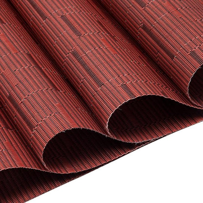 SHACOS Small Round Table Placemats Set of 4 Wedge Placemats Burgundy Red Heat - Image 8