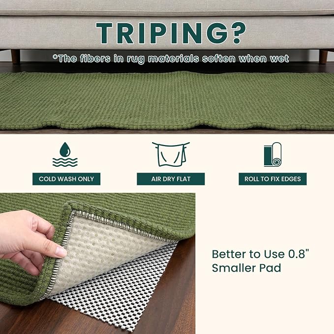 KOZYFLY Runners Rugs for Hallway 2x10, Washable Runner Rug, Woven Non Slip - Image 7