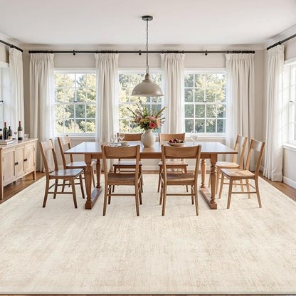 Area Rugs 9x12 Living Room: Vintage Boho Neutral Washable Rug Indoor Soft Large - Image 3