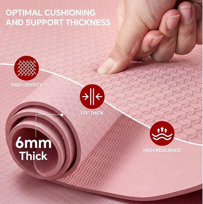 Stepwaver Extra Large Yoga Mat 6'x4', Ultra Durable, Wide Workout Mat, Wide - Image 4