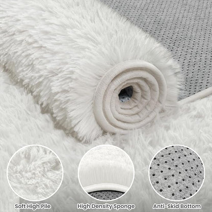 6x9 Area Rug for Living Room, Ultra Soft Fluffy Shag Rugs for Bedroom, Non-Slip - Image 6