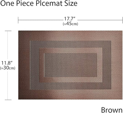 PPIGCHCY Placemats Set of 8 Washable Durable Place Mats Vinyl Heat Resistant - Image 2