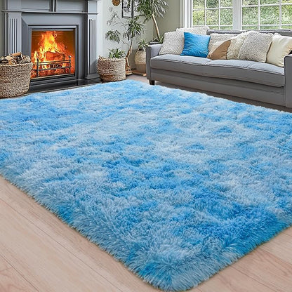 Area Rugs for Living Room 6x9, Ultra Soft Fluffy Rug for Bedroom, Modern Shaggy by Awaytail