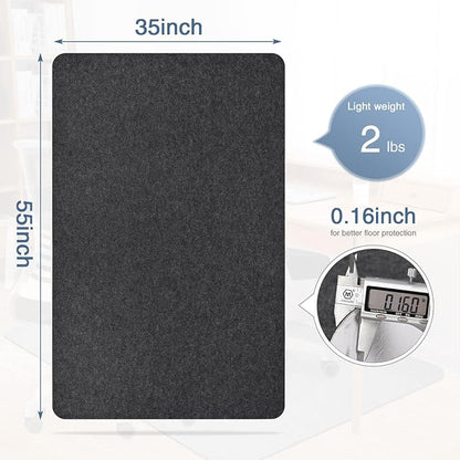 Placoot Desk Chair Mat for Hardwood Floor & Tile 55"x35" Office Chair Mat for - Image 2