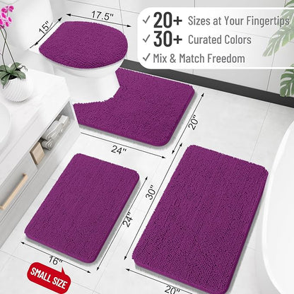 OLANLY Large Bathroom Rugs 40x32, Extra Soft Absorbent Chenille Bath Rugs - Image 2