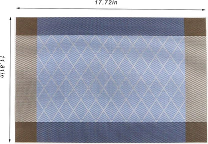 Placemats Set of 4 Washable Indoor | Outdoor Vinyl Place Mats - Image 2