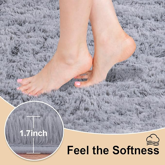 Mugorn 8x10 Area Rugs for Living Room, Large Fluffy Rugs for Bedroom, Soft - Image 3