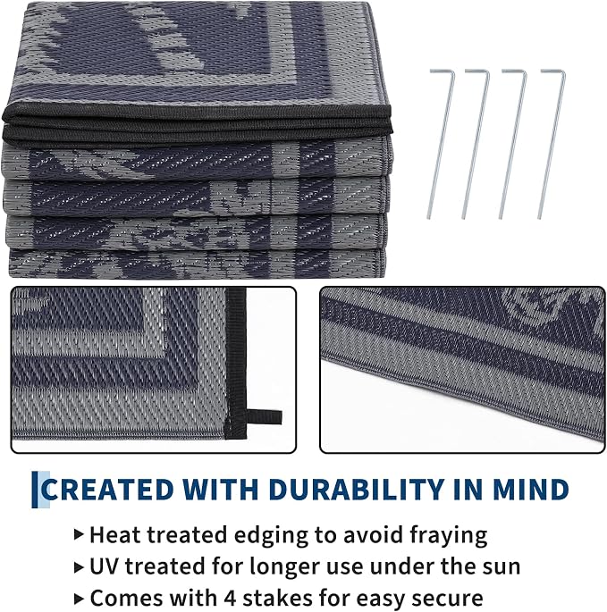 Garvee Outdoor Rug 9x12 Waterproof - Image 4