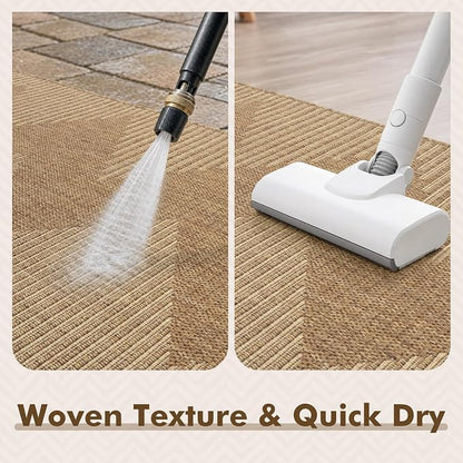 MontVoo-Outdoor Rug Carpet Patio Rug 4x6 ft Polypropylene Indoor Outdoor Rugs - Image 6