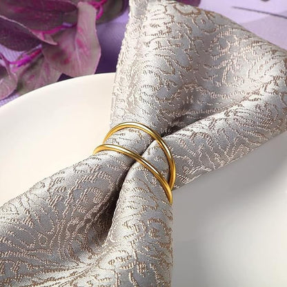 Gold Napkin Rings-24 PCS Metal Spiral Napkin Rings | Napkin Holders Buckles - Image 6