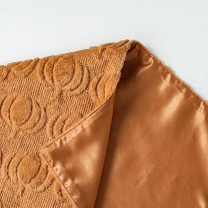 Artoid Mode Caramel Soft Faux Fur Pumpkins Fall Table Runner 13x48 Inch | - Image 5