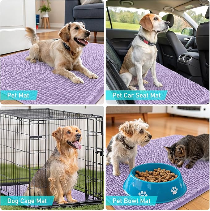 OLANLY Dog Door Mat for Muddy Paws 47x32, Absorbs Moisture and Dirt, Absorbent - Image 7