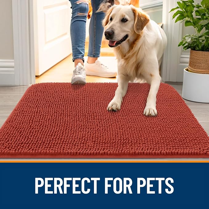 OLANLY Dog Door Mat for Muddy Paws 59x24, Absorbs Moisture and Dirt, Absorbent - Image 6
