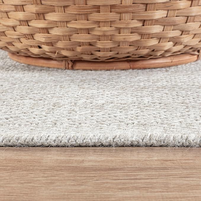 CAMILSON Easy Jute Rug 6x9, Indoor Outdoor Off-White Color Fiber Area Rugs - Image 7