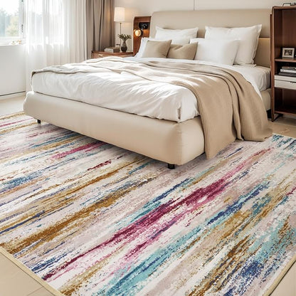 tchdio 8x10 Area Rugs for Living Room, Colorful Modern Abstract Area Rug - Image 2
