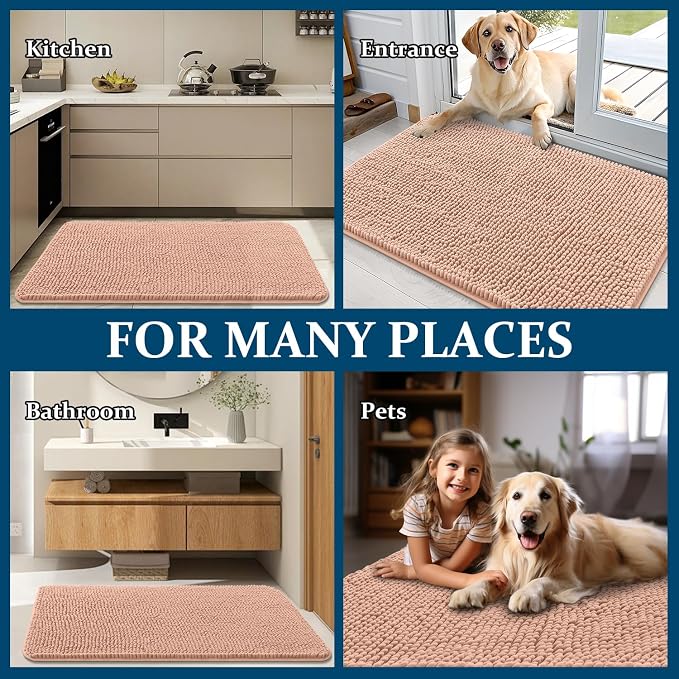 OLANLY Dog Door Mat for Muddy Paws 50x30, Absorbs Moisture and Dirt, Absorbent - Image 8