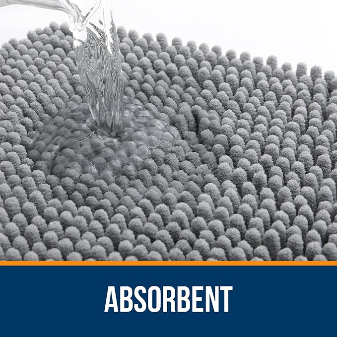 OLANLY Large Bathroom Rugs 47x32, Extra Soft Absorbent Chenille Bath Rugs - Image 4