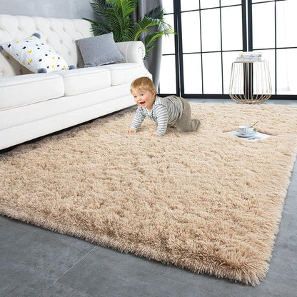 TWINNIS Super Soft Shaggy Rugs Fluffy Carpets, 4x5.9 Feet, Indoor Modern Plush by TWINNIS