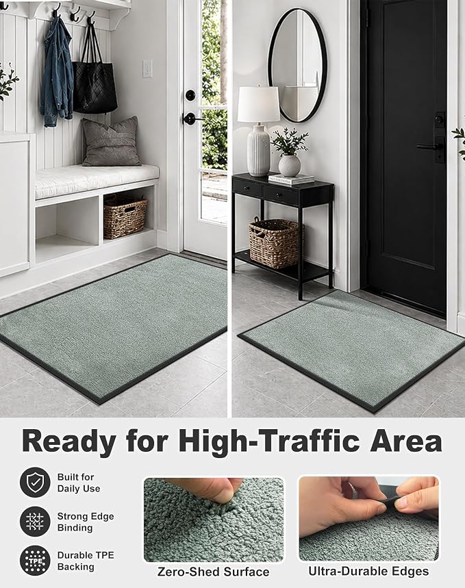 Mibao Super Absorbent Front Door Mat, Non-Slip Washable Indoor Doormats - Image 6