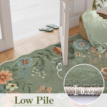 Lahome Floral Washable Runner Rug, Boho Ultra-Thin Kitchen Runners - Image 5