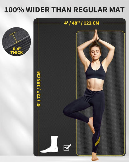 CAMBIVO Yoga Mat 72" x 48" Large Workout Mat - Image 2
