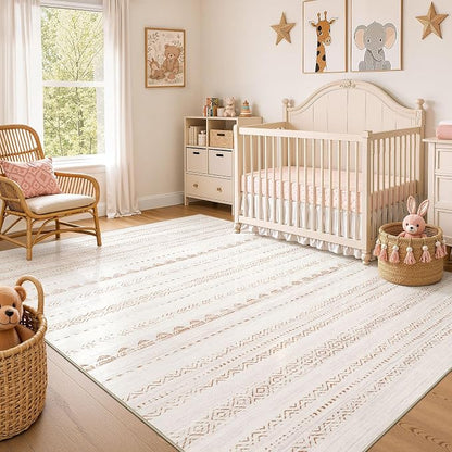 Nakagishi Area Rug Living Room Rugs: 8x10 Large Soft Machine Washable Boho - Image 7