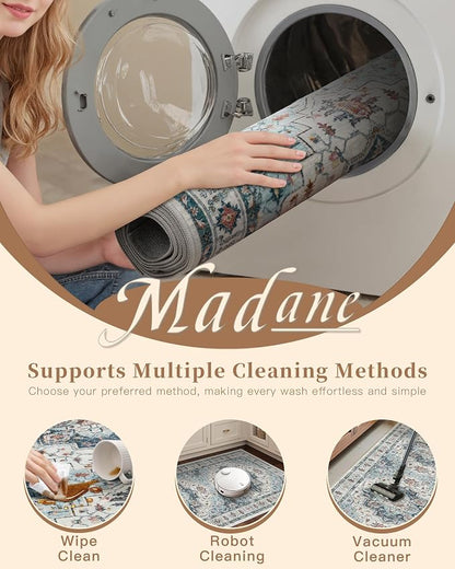Madane Washable Rug 8x10 Area Rugs - Image 9