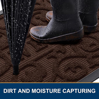 Smiry Welcome Door Mat Outside Entrance, Heavy Duty Trap Dirt and Moisture Easy - Image 3
