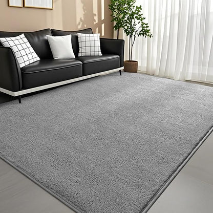 4x6 Feet Grey Area Rugs for Bedroom, Indoor Washable Memory Foam Rug for Living by Woottpe