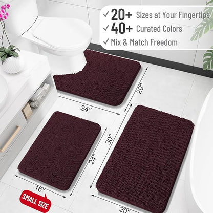 OLANLY Large Bathroom Rugs 40x24, Extra Soft Absorbent Chenille Bath Rugs - Image 2