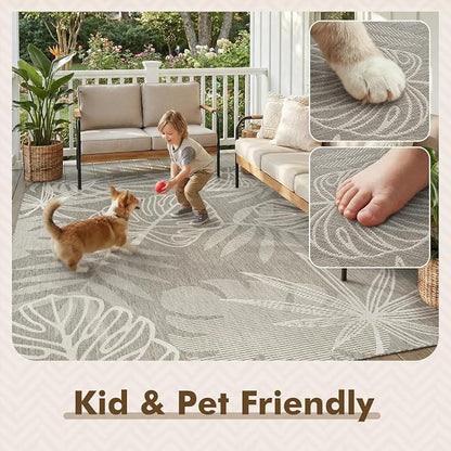 MontVoo-Outdoor Rug-Patio Rug 5x7 ft Polypropylene Indoor Outdoor Rugs Outdoor - Image 6