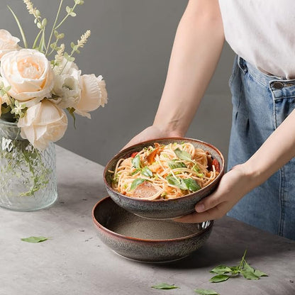 30oz Ceramic bowls set of 4-8" serving bowls - Image 6