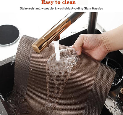 Placemats Set of 6, Vinyl PVC Heat Resistant Washable Placemats Set, Non Slip - Image 5