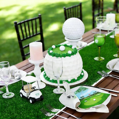 XLX TURF Green Artificial Grass Table Runner 12"x60" Golf Party Decorations | - Image 3