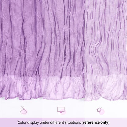 6 Pack Lavender Cheesecloth Table Runner 17x108 Inch Semi Sheer Boho Gauze - Image 8