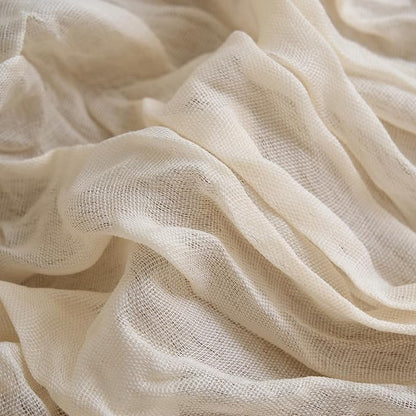 Asee'm 3pcs Beige Cheesecloth Table Runner Summer 10FT Boho Gauze Rustic | Boho - Image 5