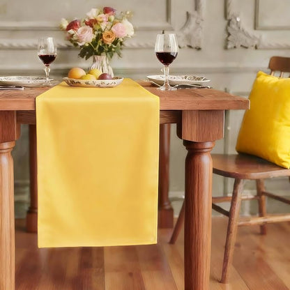 FOLINS&HOME Yellow Waterproof Decorative Table Runner 48 Inches Long | 210GSM by FOLINSHOME