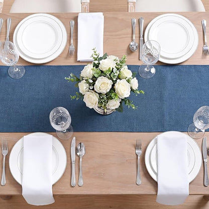 Artoid Mode Navy Blue Table Runner, Seasonal Summer Fall Washable Kitchen - Image 4