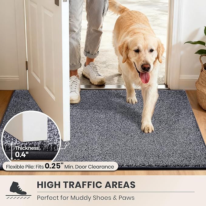 PURRUGS Dirt Trapping Door Mat 31.5" x 47", Non-Slip Machine Washable Entryway - Image 6
