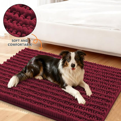 Smiry Dog Door Mat for Muddy Paws 59x24, Absorbent Dirt Trapper, Non-Slip - Image 2