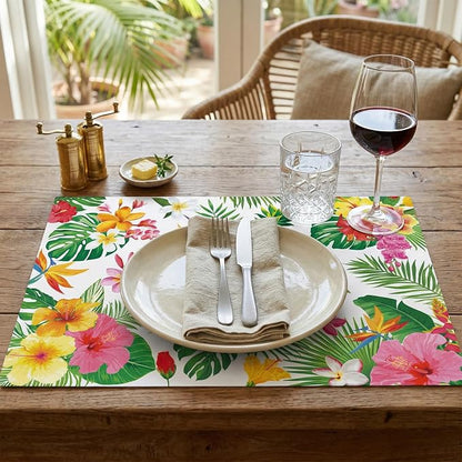 50 Pack Tropical Floral Paper Placemats, Disposable Table Mats - Image 5
